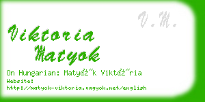 viktoria matyok business card